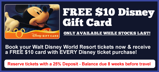 Free 10 Disney gift card offer