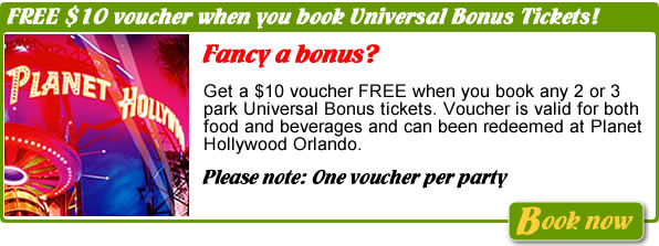 Free $10.00 Planet Hollywood voucher